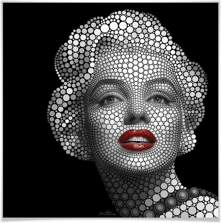 Image du produit Trenddeko Ben Heine - Circlism : Marilyn Monroe (30 x 30 cm)