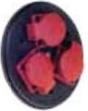 Image du produit Bachmann socket outlet insert 3gang w.deck protection thermique rouge