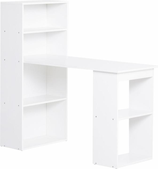 Image du produit Homcom Bureau avec 6 casiers de rangement (120 x 55 x 120 cm)