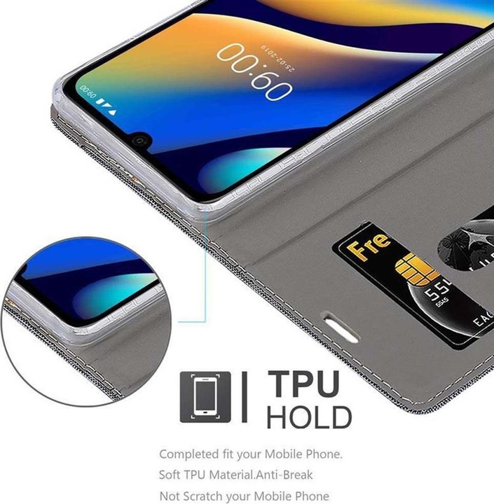 Produktbild Cadorabo Book Jeans Optik Cover (Wiko View 3 Lite)