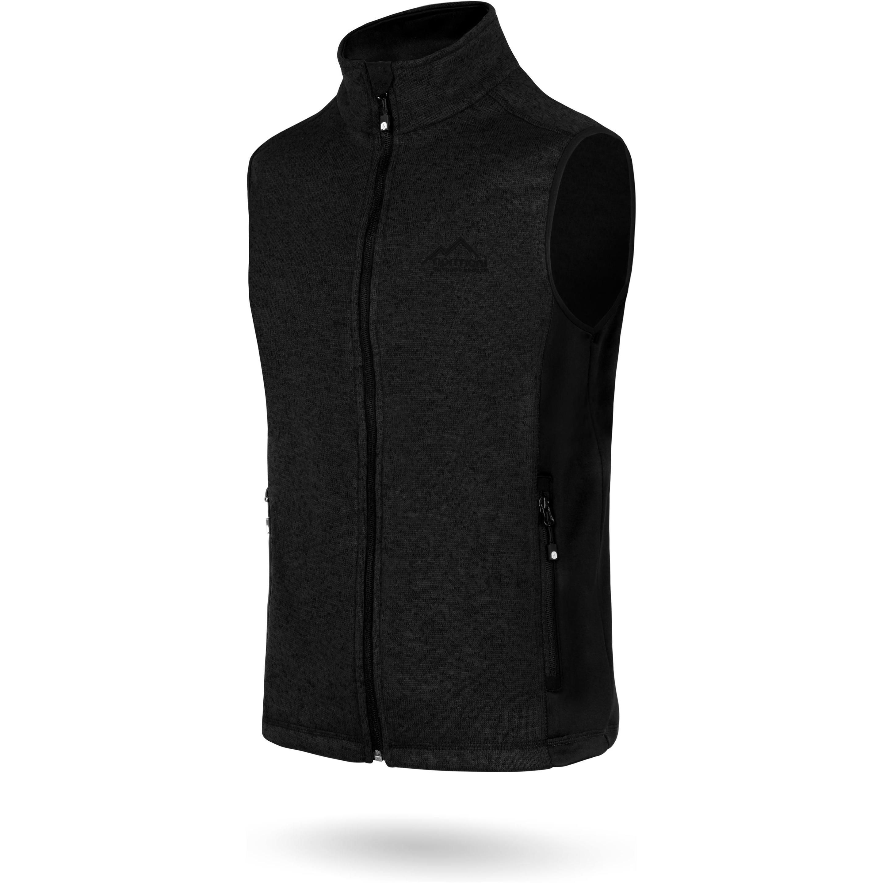 Normani, Herren, Weste, Herren Strick-Fleeceweste Shamattawa, Schwarz, (M)