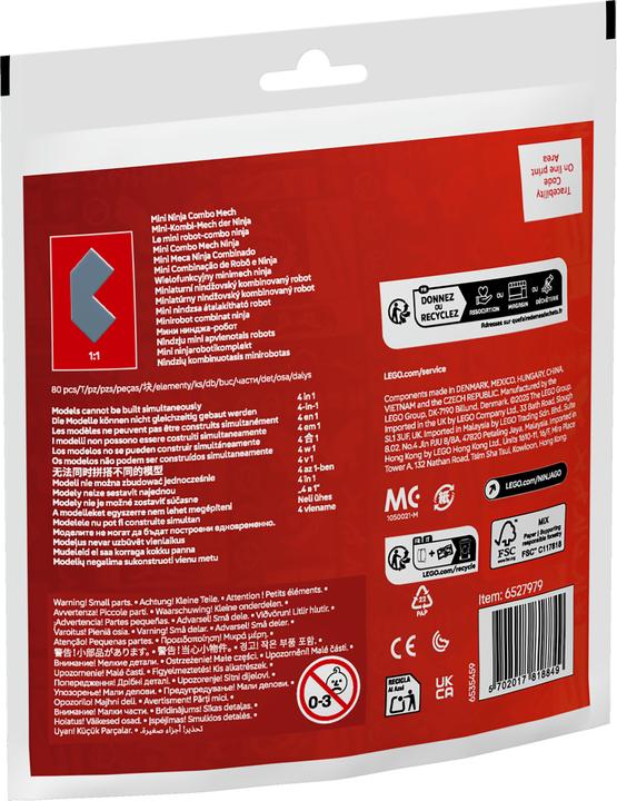 Image du produit LEGO Mini-mech combiné de Ninja (30699, LEGO Ninjago)