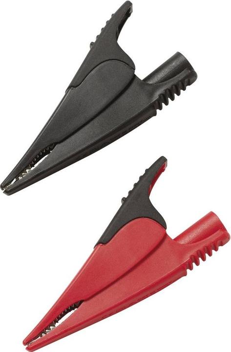 Actual product image Fluke Crocodile clips, wide, red/black (Microphone Clip)