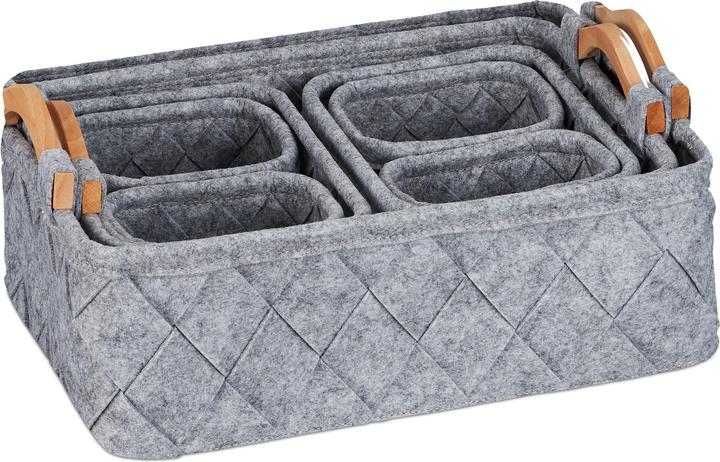 Image du produit Relaxdays 8x paniers-rangement (8 x, 42 x 31 x 19 cm)