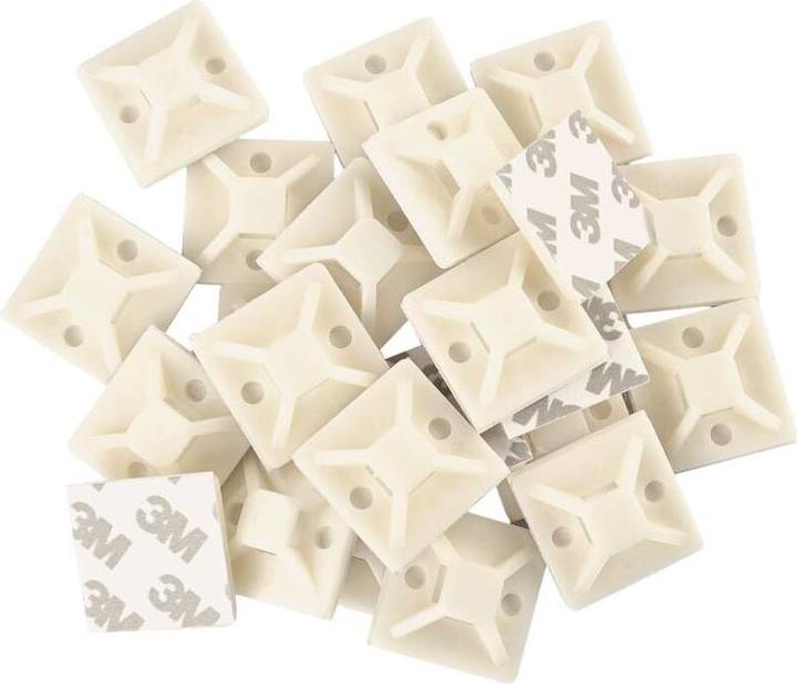 Produktbild Emos Selbstklebende Basis 30×30, weiss, 25 Stk