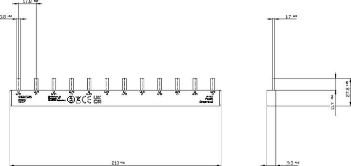 Produktbild Siemens Stiftsammelschiene