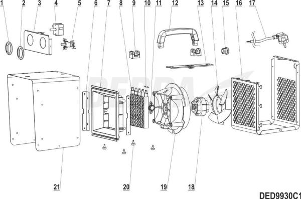 Produktbild Dedra Thermostat YT-WN16 T250 16A 250V