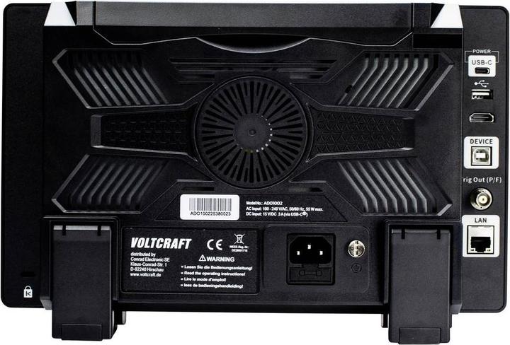 Actual product image Voltcraft ADO-1002 Digital-Oszilloskop 100 MHz 2.5 GSa/s 250 Mpts 12 Bit Digit (CAT II 300V)