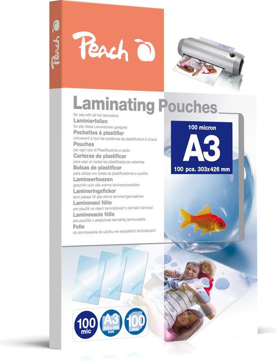 Peach Laminierfolie A3 (A3, 100 Stk., 100 µm)