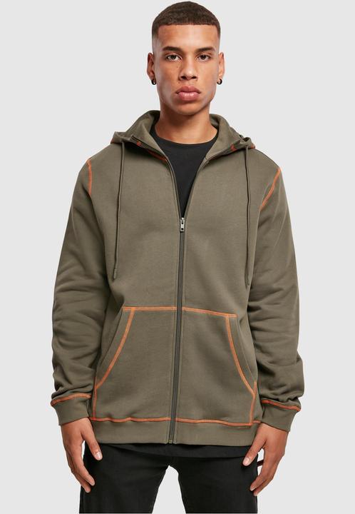 Produktbild Urban Classics Organic Contrast Flatlock Stitched Zip Hoody (S)