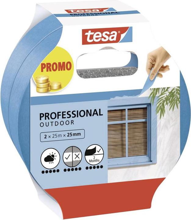 Actual product image tesa 2x OUTDOOR painter's tape (25 mm)