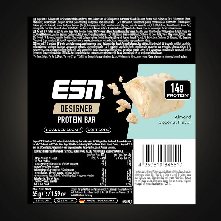 Actual product image ESN Designer Bar (60g) (Almond Coconut, 1 pcs., 45 g)