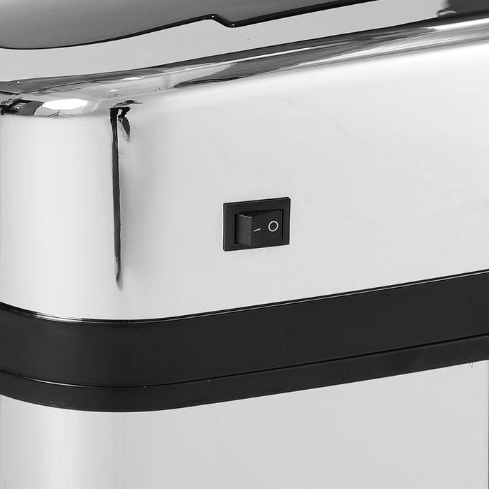 Actual product image Swisshandel24 Waste bin IR sensor waste bin with/without inner bin stainless steel round square (30L/square) (30 l)