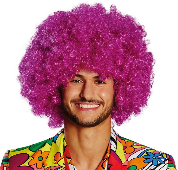 Produktbild Mottoland Freaky Happy Hippie Afro Perücke pink