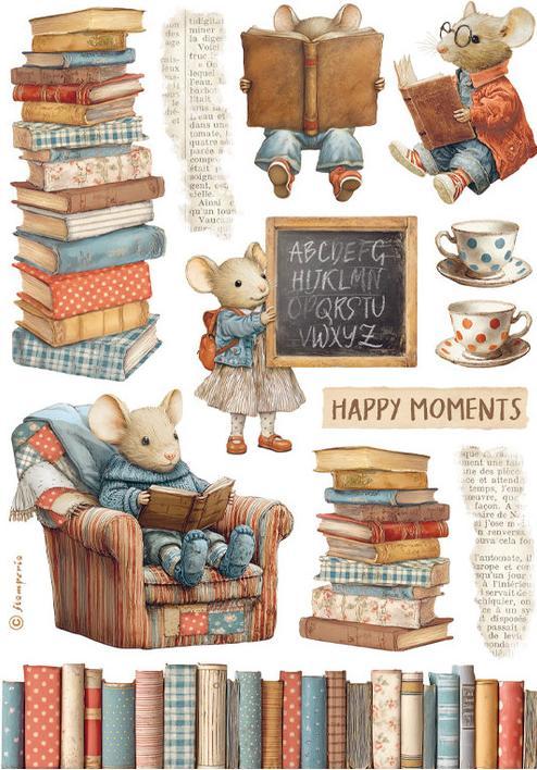 Stamperia Washi Pad "Family", 8 Blatt, A5