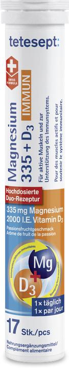 Produktbild Tetesept Magnesium 335 + D3 Immun (17 Stück, Brausetablette, 134 g)