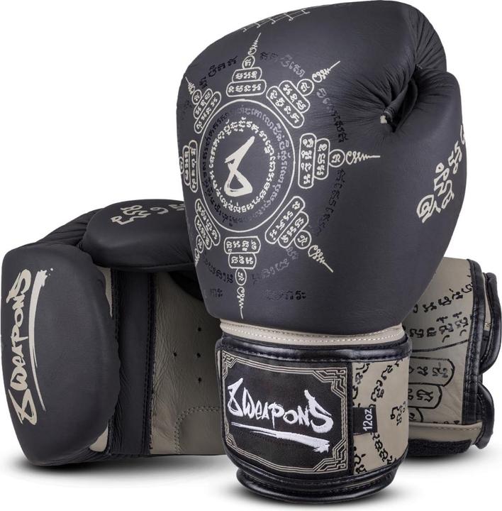 Produktbild 8Weapons Boxhandschuhe Yant – Schwarz/Sand – 10 oz (10 OZ)