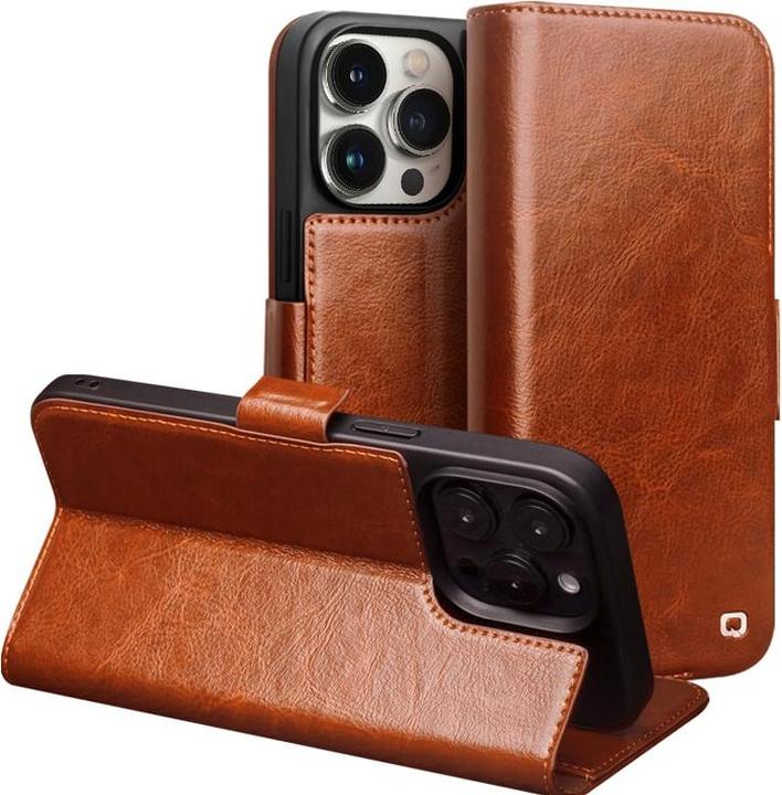 Immagine prodotto QiAlino Custodia flip con chiusura magnetica Marrone chiaro (Apple iPhone 14 Pro Max)
