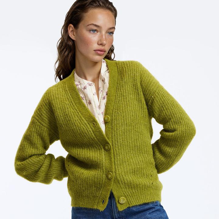 Produktbild La Redoute Collections Geknöpfte Strickjacke mit V-Ausschnitt (XS)