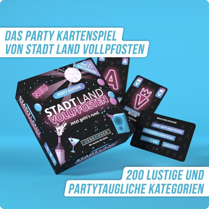 Immagine prodotto Denkriesen Stadt Land Vollpfosten - Party Edition "Jetzt Geht's Rund" (Ora sta succedendo tutto) (Tedesco)