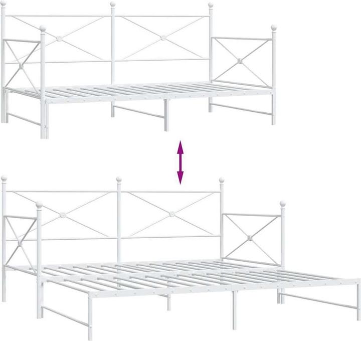 Produktbild vidaXL ausziehbares Tagesbett (107 x 203 cm)