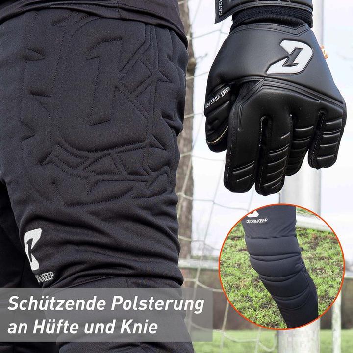 Produktbild Catch & Keep Kinder Erwachsene Goalie Hose Fussballhose Torwarthose Trainingshose Keeperhose Tormannhose (L)