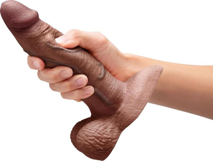 Produktbild Earthly Body Slipskin Realistic Silicone Dildo 7 Inch Girthy Brown