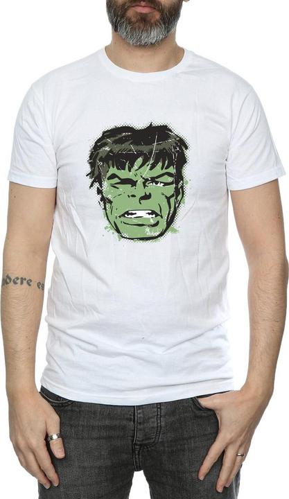 Immagine prodotto Incredible Hulk Distressed Face Maglietta Uomo (XXL)