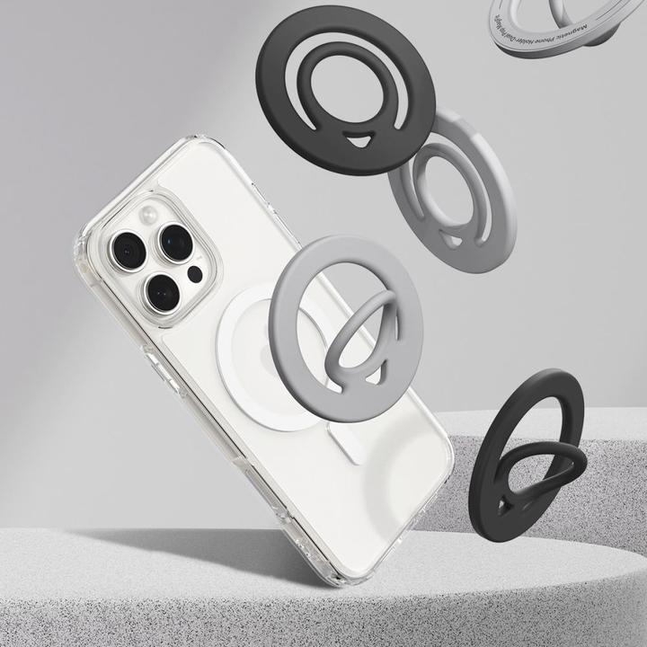 Actual product image Spigen MagSafe Mobile Accessories Dual Pop Silicone Phone Holder (MagFit) Black