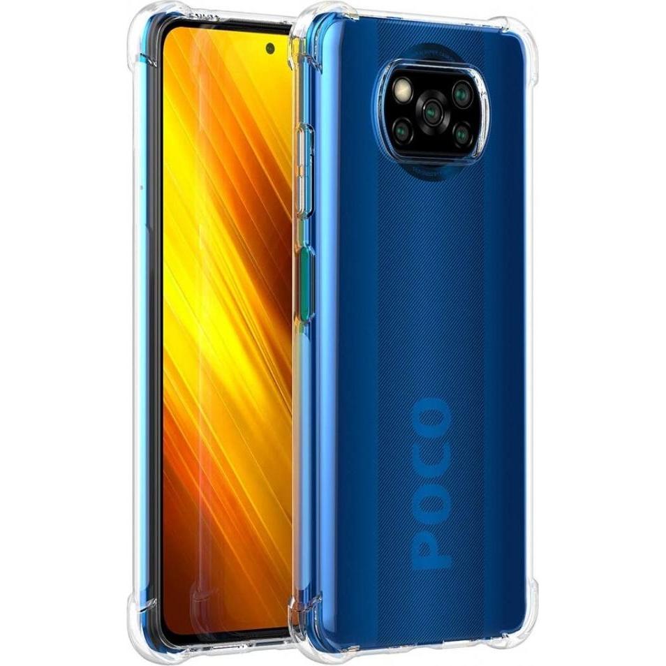 Thumbnail - Screenguard Xiaomi Poco X3 Hülle Crystal Soft Airbag Bumper (Xiaomi Poco X3), Smartphone Hülle, Transparent