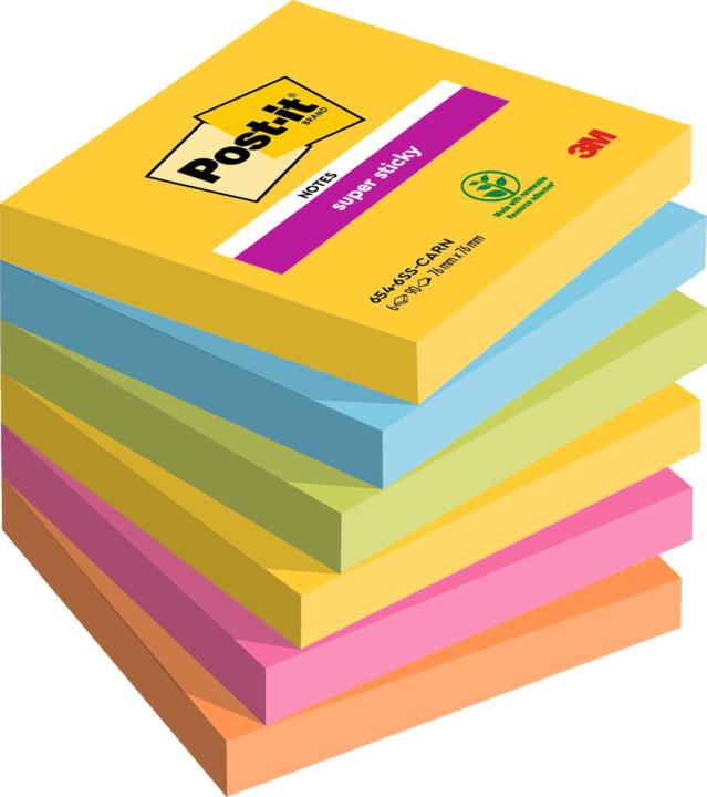 Post-it DUPLIKAT Super Sticky Carnival (76 x 76 mm)
