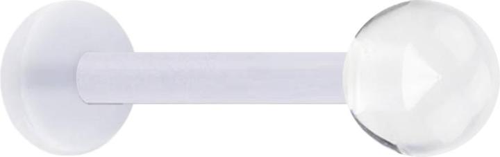 Produktbild Star Piercing Micro Labret transparent mit Kugel (Kunststoff, ohne Messing)