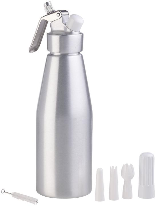 Image du produit Rosenstein & Söhne Distributeur de crème pour crème fouettée, crèmes et sauces, inclk. 3 embouts (1 l)