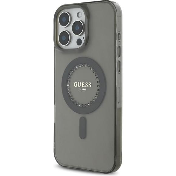 Thumbnail - Guess GUHMP16LPFTDTEK iPhone 16 Pro 6.3" czarny/black hardcase IML Rhinestones MagSafe (Apple iPhone 16 Pro), Smartphone...