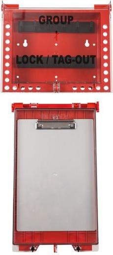 Productafbeelding Brady Autorisatiecontrolestation met 26 groepenkast, kunststof, rood, 330.20 x 711