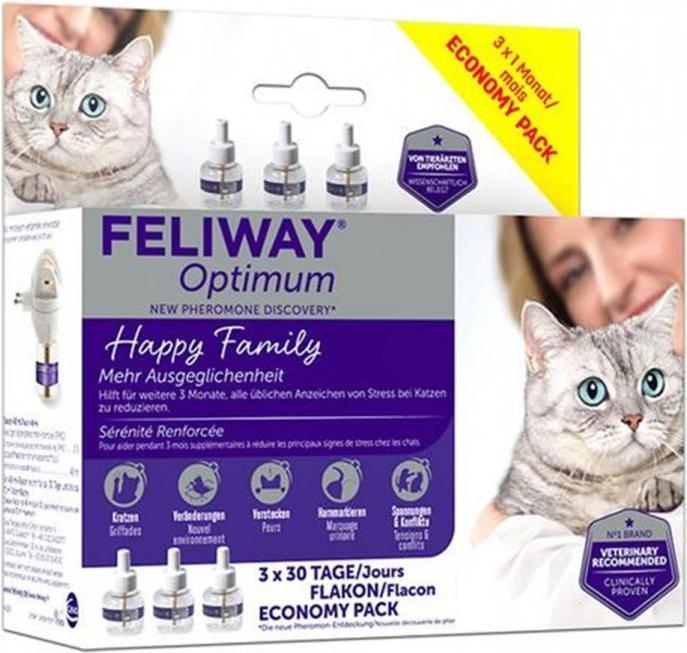 Image du produit Feliway Optimum recharge trio (Chat, 144 ml)