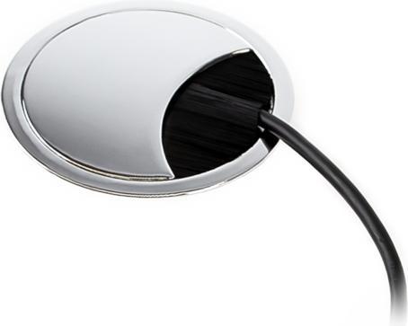 Productafbeelding TecLines TKD002CP Kabeldoorvoer rond 80mm, gepolijst chroom (Kabelopening)