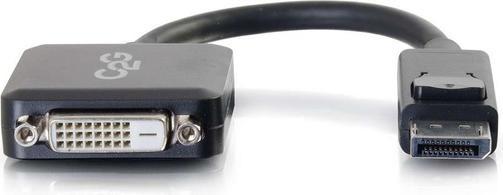 Produktbild C2G 8in DisplayPort™-Stecker zu Single Link DVI-D-Buchse Adapter/Konverter – Schwarz (DVI, 20 cm)