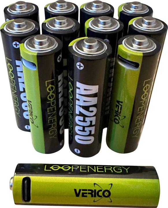 Verico Li-ion rechargeable battery Loop Energy AA, with USB-C socket, pack of 12 (12 pcs., AA, 1700 mAh)