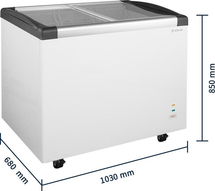 Produktbild Gastro Hero Tiefkühltruhe ECO mit Glasschiebedeckel (273 l)