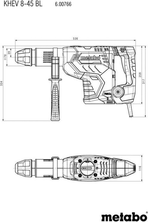 Produktbild Metabo SDS-max Kombihammer KHEV 8-45 BL (Netzbetrieb)