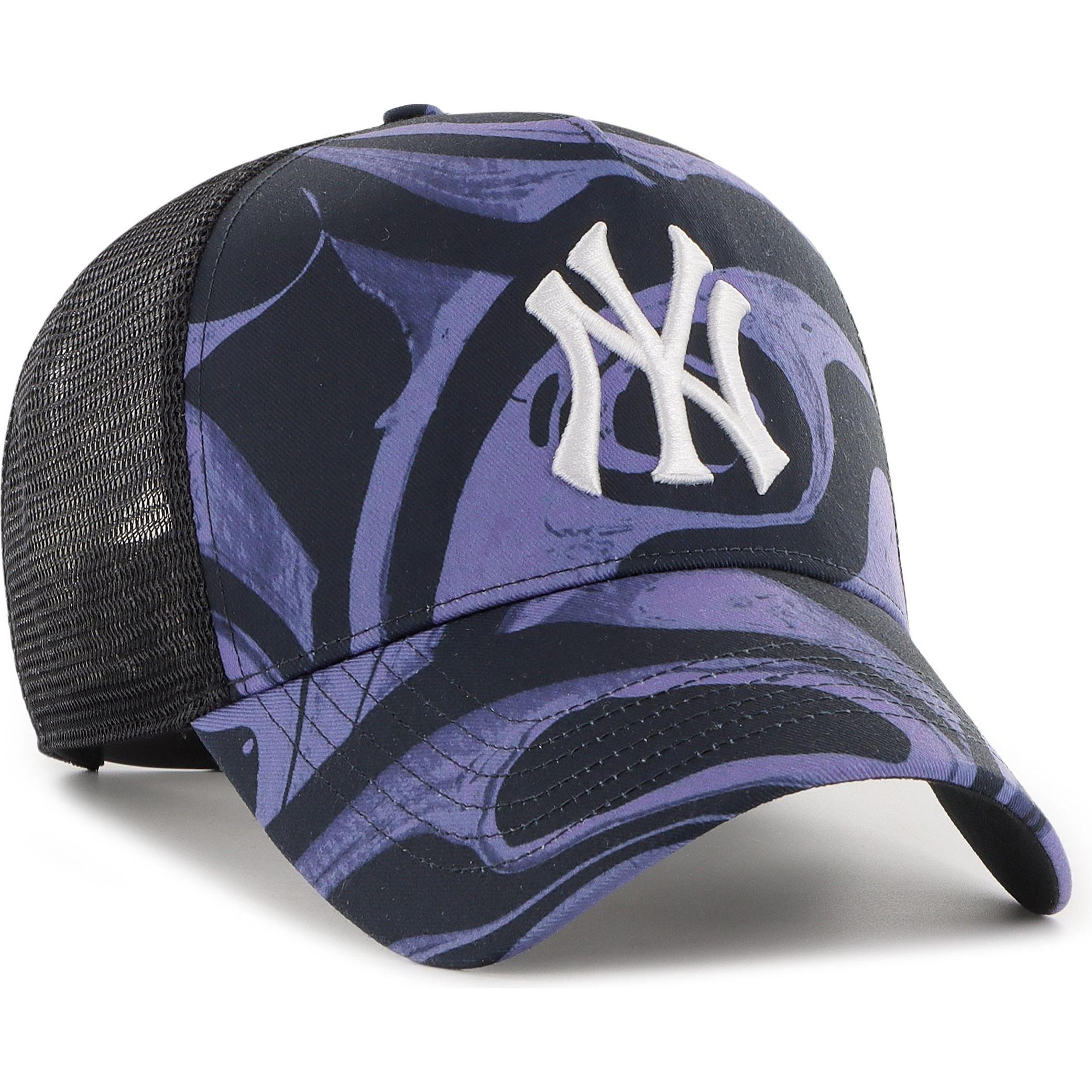 Thumbnail - 47 Brand, Herren, Cap, Trucker Cap - ENAMEL TWIST New York Yankees, Violett