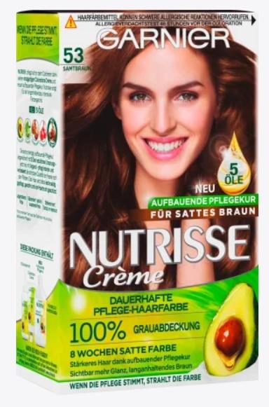 Garnier Nutrisse, 53 Velvet brown, hair dye