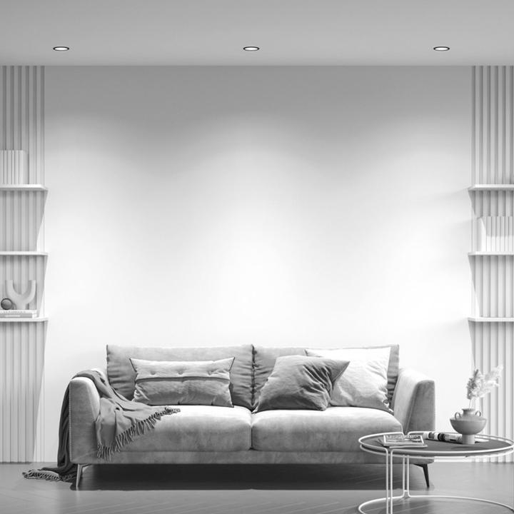 Actual product image Maytoni Yin LED downlight, recessed light 12W dimmable black 90Ra Ø9.8mm neutral white (820 lm)