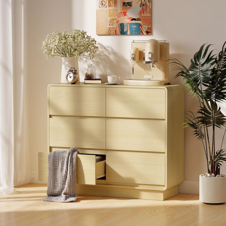 Image du produit Homcom Sideboard MDF Naturholz (38 x 100 x 86 cm)