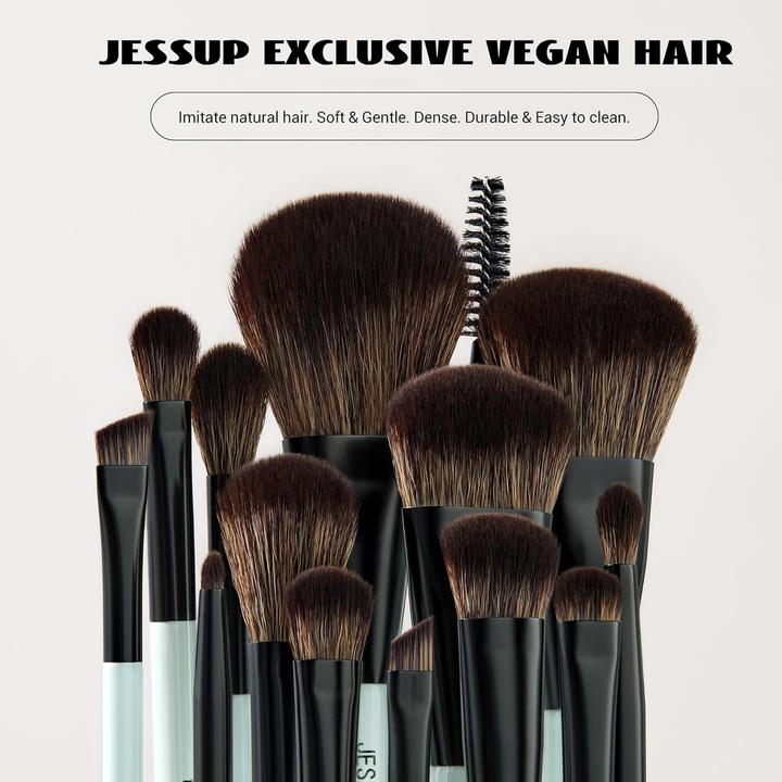 Actual product image Jessup Makeup Brushes Set Double Ended for Foundation (Set)