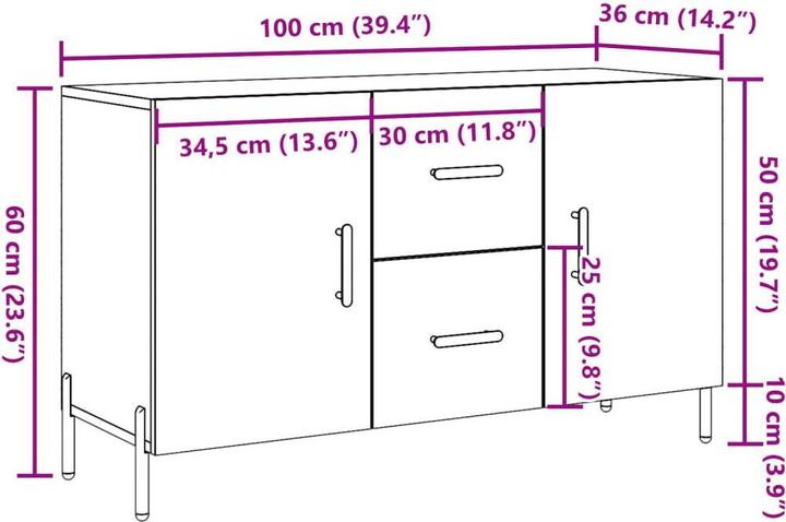 Image du produit vidaXL Sideboard (100 x 36 x 60 cm)