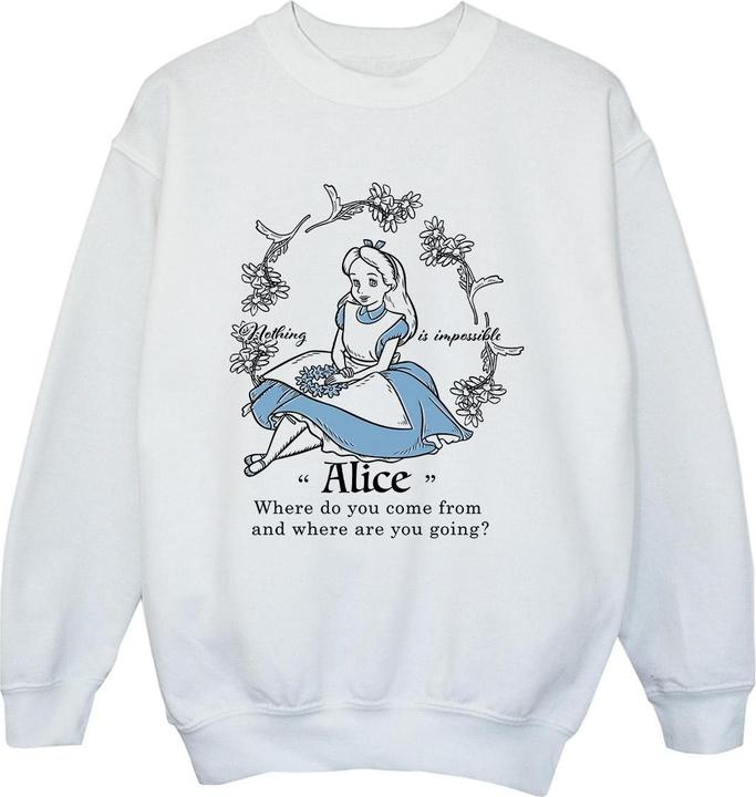 Produktbild Alice In Wonderland Nothing Is Impossible Sweatshirt Jungen (128)