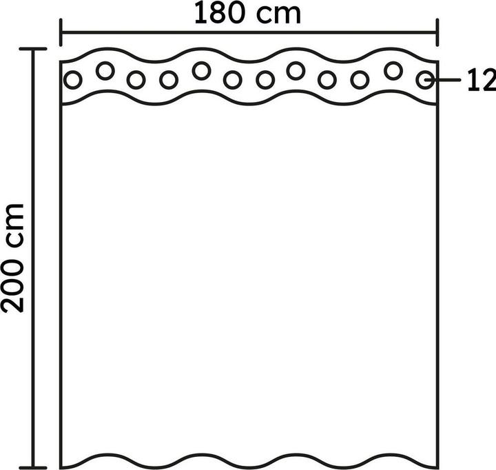 Image du produit Kleine Wolke Duschvorhang Bahamas 180 x 200 cm, Mehrfarbig (180 x 200 cm)