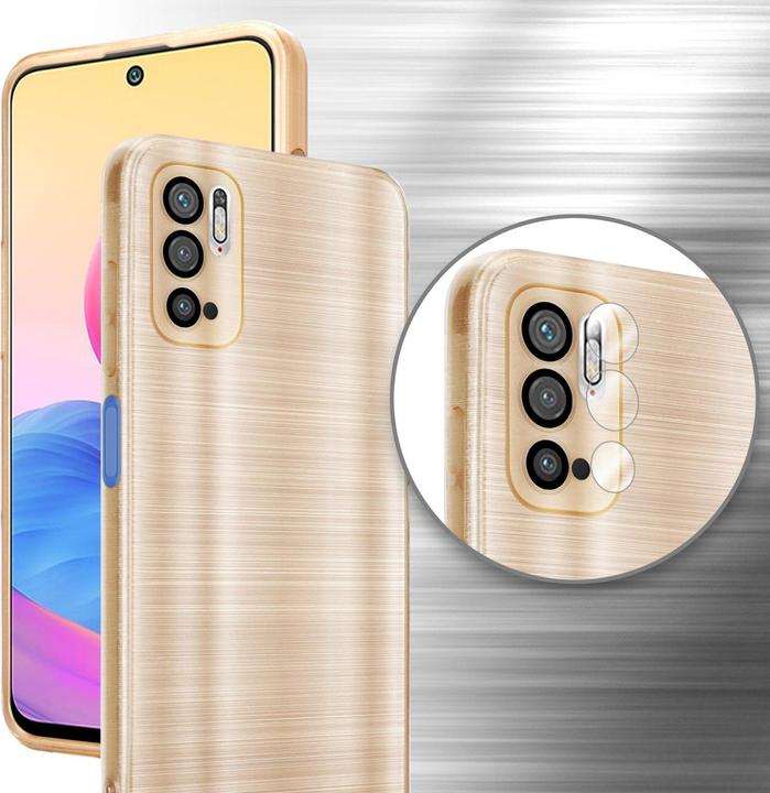 Actual product image Cadorabo Case for Xiaomi RedMi NOTE 10 5G / POCO M3 PRO 5G in TPU Brushed Camera Protector LM160 Style (Xiaomi Poco M3 Pro 5G, Xiaomi Redmi Note 10 5G)